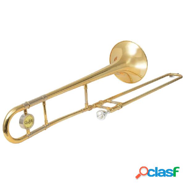 vidaXL Trombone in Ottone giallo con oro laccato Bb
