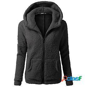 women imitation cotton hooded sweater coat ladies winter