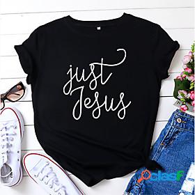 women jesus graphic t shirts lady clothes black xx-large