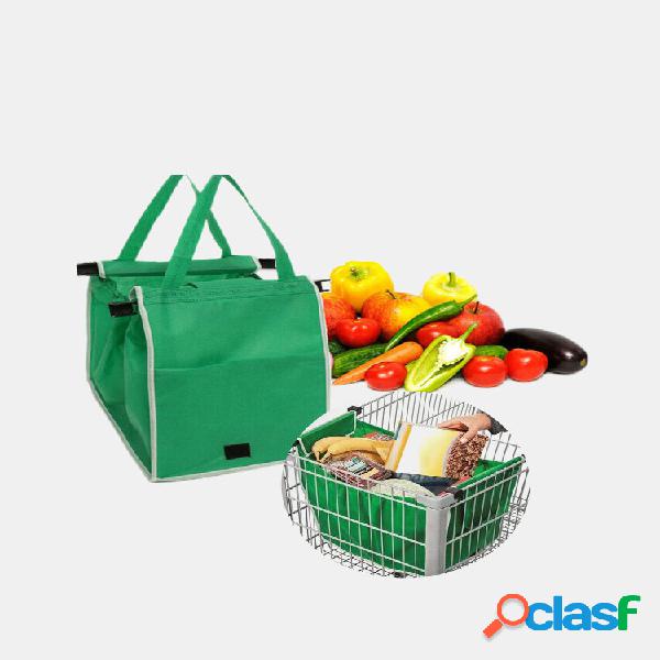 1 PC 43L verde ecologico Borsa per supermercato portatile