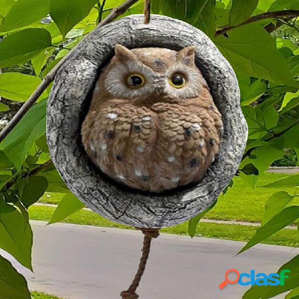 1 PC Acrilico Cartoon Owl Stained Suncatcher Fatto a mano
