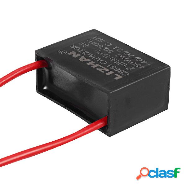 10 pezzi CBB61 450V 2uf Capacità di avviamento Condensatore