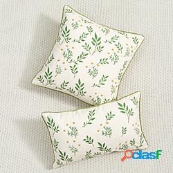 100% cotone ricamo foglie di piante fiore cuscino del divano