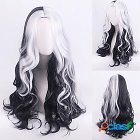 101 Dalmatians Cruella De Vil Cosplay Wigs Middle Part