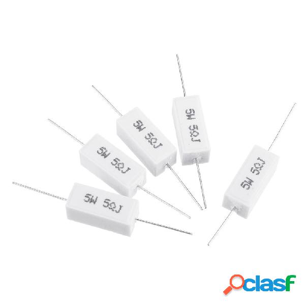 10pcs 5W 5 ohm 5R Resistore in ceramica per cemento