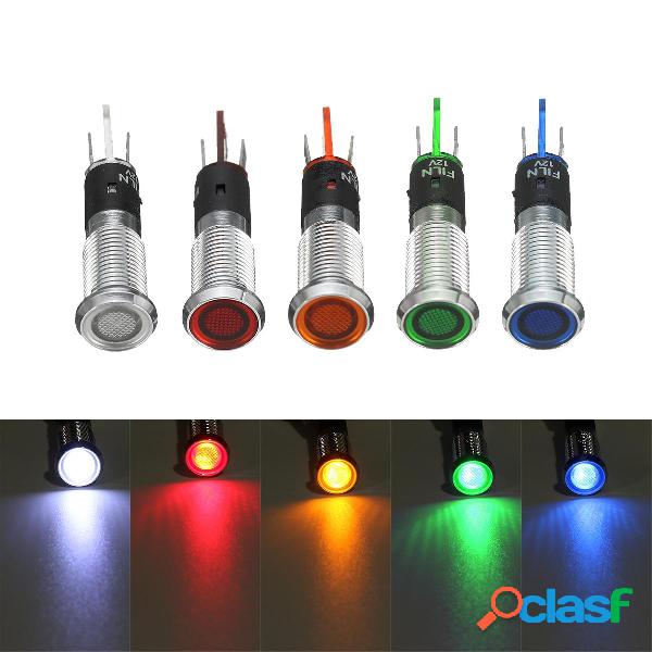 12V 8mm LED Pannello Pilot Dash Attenzione luce motocicletta