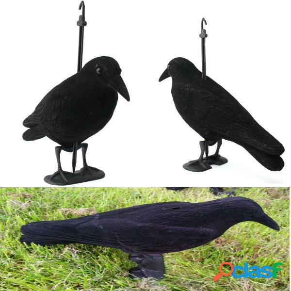 1Pcs Decorazione di trappola per corvo nera rigida in