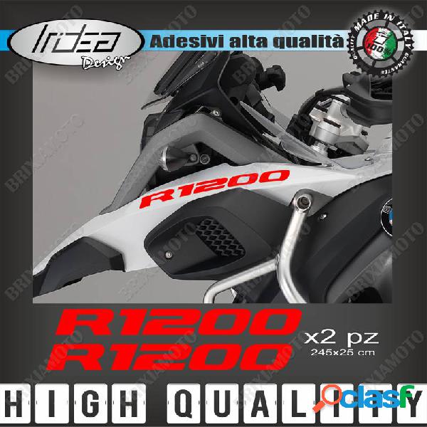 2 adesivi serbatoio moto 245x25 mm rosso