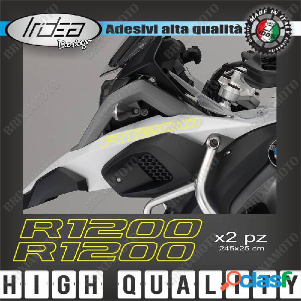 2 adesivi serbatoio stickers moto giallo