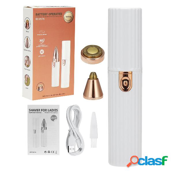 2 in 1 elettrico Sopracciglio Trimmer Rasoio da donna