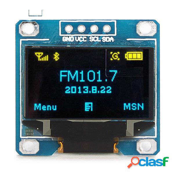 2 pezzi 0.96 Pollici 4Pin Blu Giallo IIC I2C OLED Display