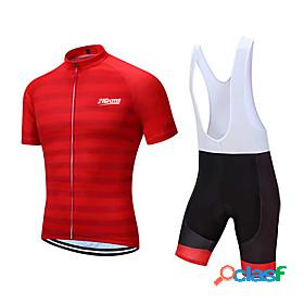 21Grams Mens Cycling Jersey with Bib Shorts Short Sleeve -