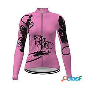 21Grams Womens Cycling Jersey Long Sleeve - Winter Polyester