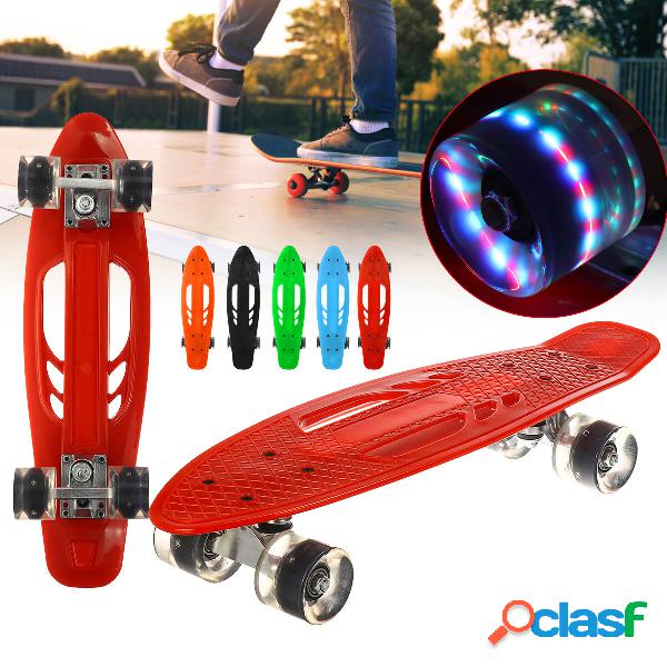 22 Pollici Skateboard Flash Ruota Mini Cruiser Board Pesce