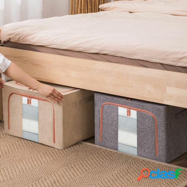 22L Cotone Lino Abbigliamento Stoccaggio Borsa Trapunta