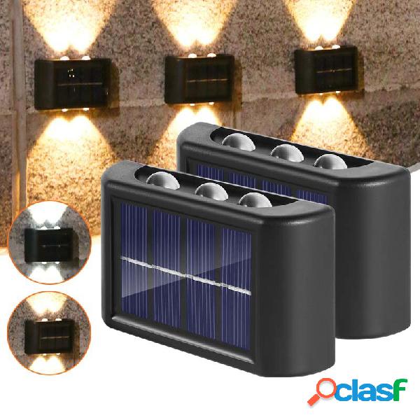2PCS LED solare Parete lampada Controllo del sensore di luce