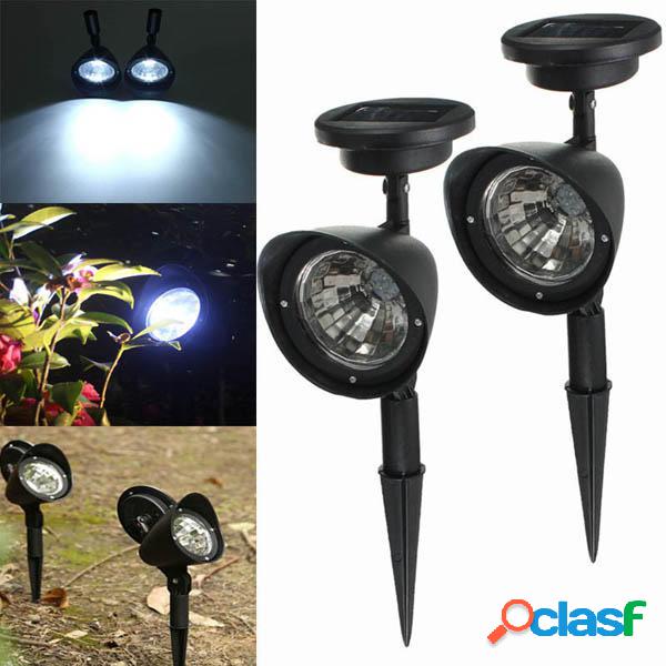 2pcs il giardino il potere solare 4 bianchi LED richiama