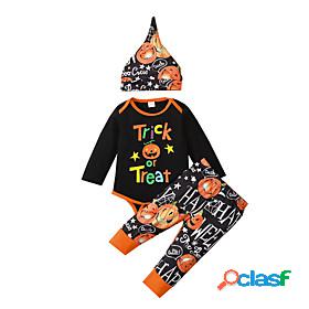 3 Pieces Baby Boys Casual Daily Cool Cotton Halloween Print