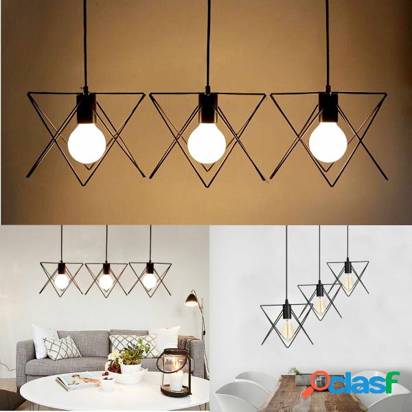 3 in 1 metallo apparecchio gabbia lampada a sospensione