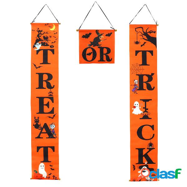 3 pezzi Halloween Hanging Banner Adesivo murale Porta