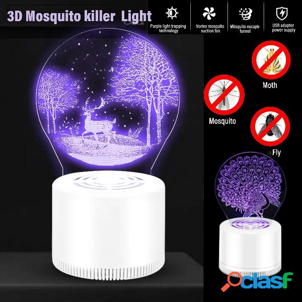 3D Mosquito Killer Light per uso interno Alimentatore USB