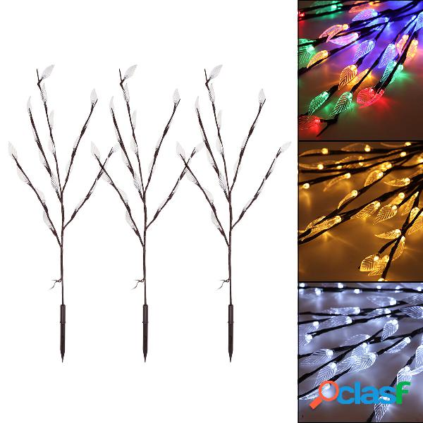 3PCS LED solare Rami di albero con luce da prato alimentata