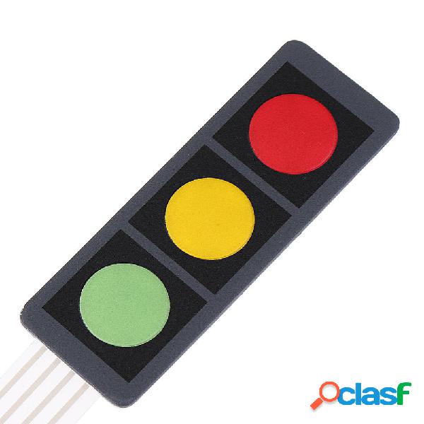 3Pcs 3Key Press Film Switch Modulo Single Chip Microcomputer
