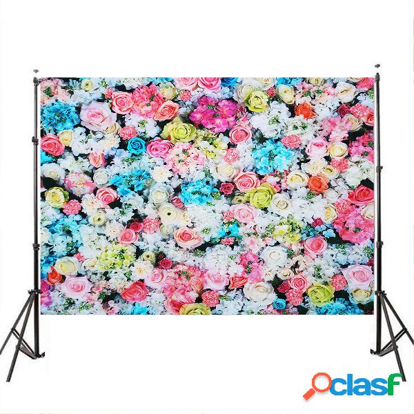 3x5FT 5x7FT Vinile Rosa Blue Rose Wall Photography Sfondo