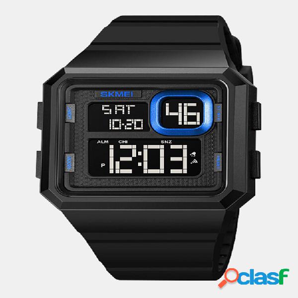 4 colori Silicone Sport quadrante rettangolare Orologi