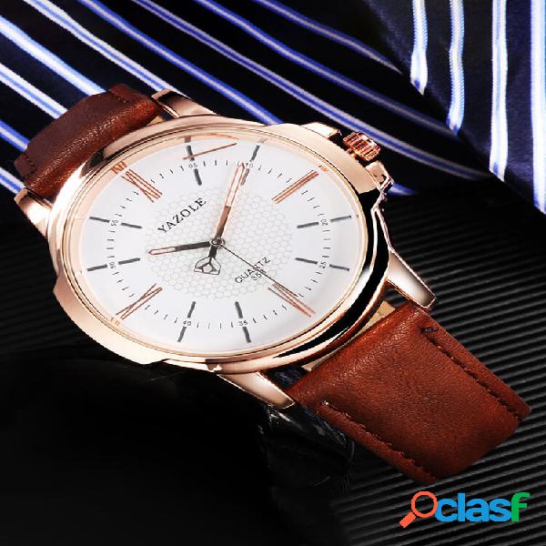 4 colori in lega PU uomo affari Watch puntatore decorativo