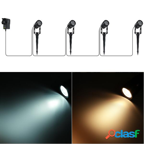 4Pcs LED Faretti da giardino per esterni da giardino con