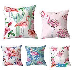 5 pcs Pillow Cover Polyester, Simple Mediterranean Animal