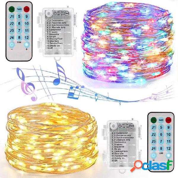 50/100 LED Music Voice Control Batteria Scatola lampada