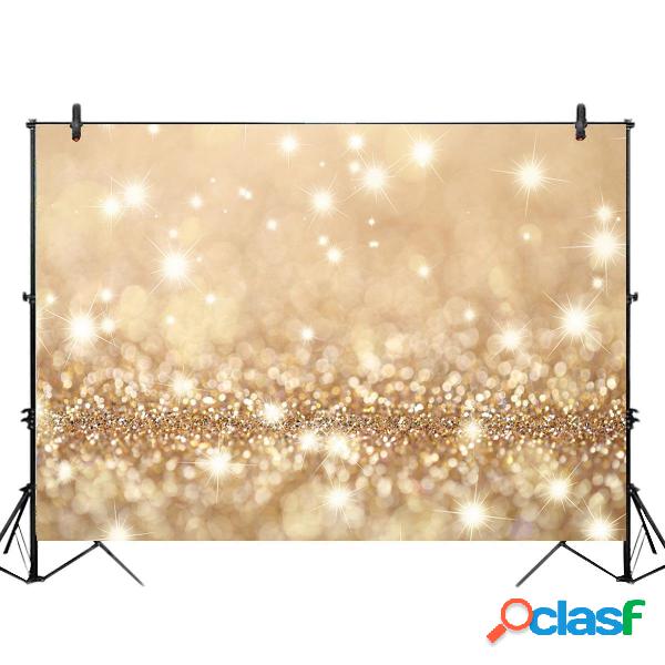 5x3FT 7x5FT 9x6FT Vinile Oro Brillare Sfondo fotografico