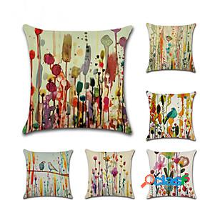 6 pcs Pillow Cover Polyester, Rustic Classic Animal Square