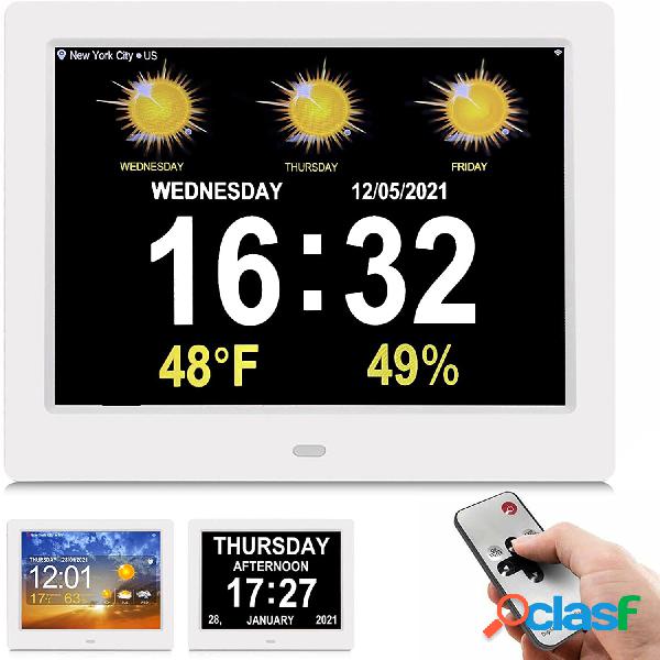 8 Pollici Stazione meteorologica WIFI Sveglia digitale