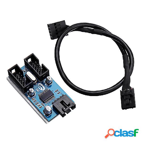 9Pin USB Header Cavo da 1 a 2 prolunghe femmina per splitter