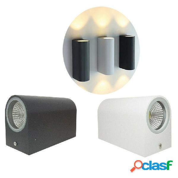 APPLIQUE DOPPIA LUCE LED 10W NERO BIANCO LAMPADA PARETE UP