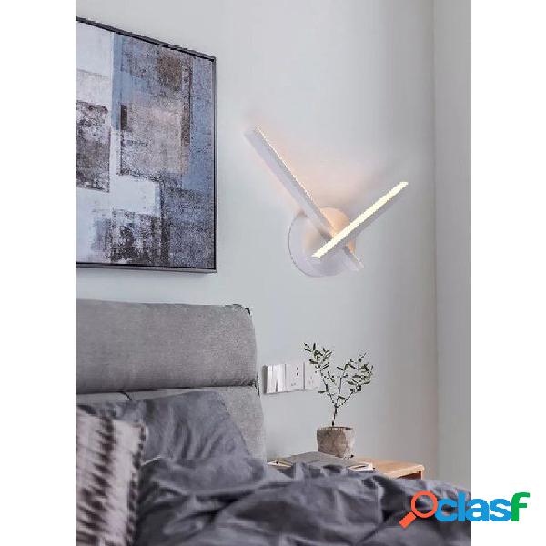 APPLIQUE LED PARETE 6 W 2 BRACCI INCROCIATI MODERNO LUCE