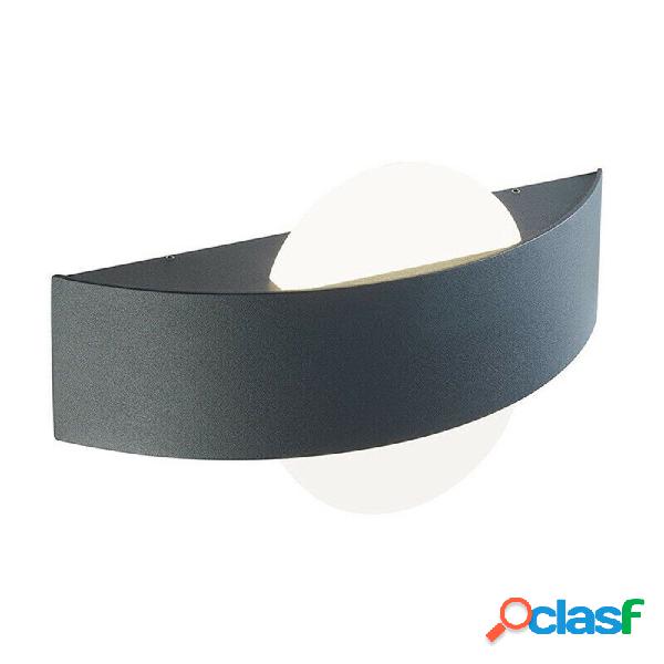 APPLIQUE LED PARETE MODERNA NERA 8 W DOPPIA EMISSIONE LUCE