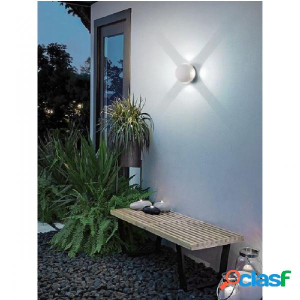 APPLIQUE MURO A SFERA 4 FASCI DI LUCE ESTERNO BIANCO LUCE