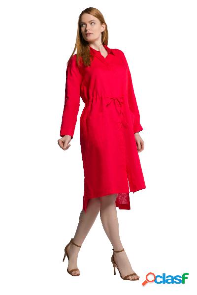 Abito di lino dal taglio oversize con colletto da camicia e
