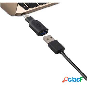 Adattatore USB 3.0 / USB 3.1 Type-C Ksix - Nero