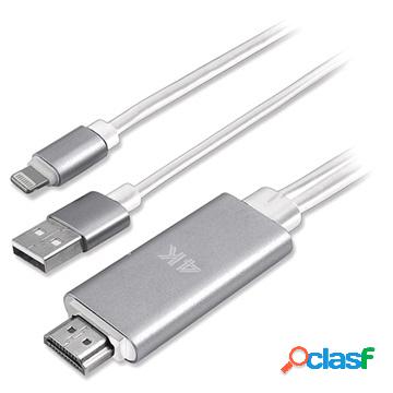 Adattore Lightning / HDMI 4K UHD 4smarts per iPhone, iPad,