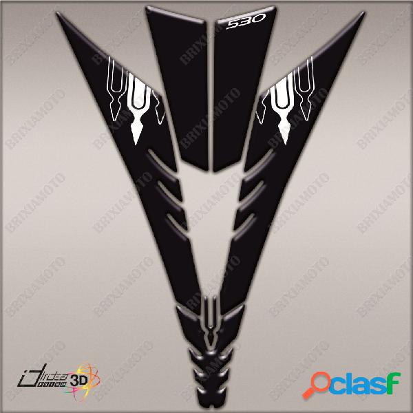 Adesivi 3d y frontale bianco nero