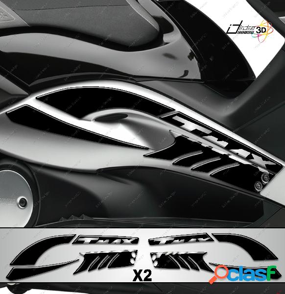 Adesivi carena 3d nero argento compatibile
