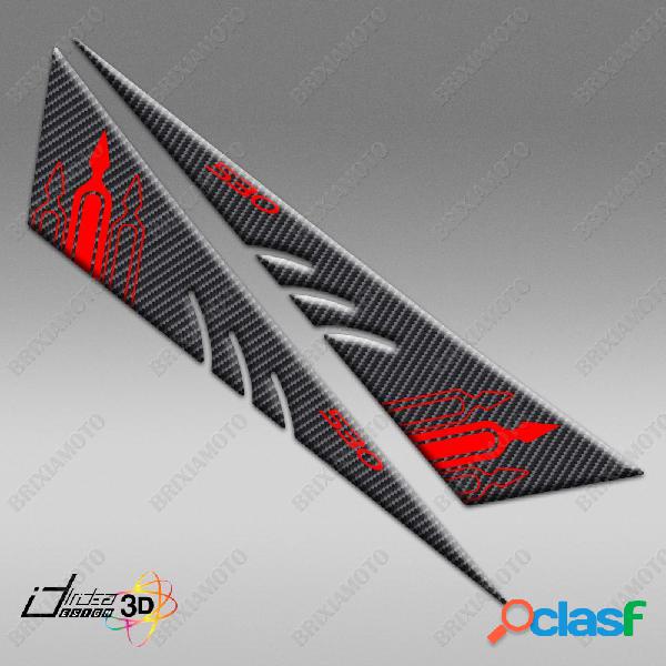 Adesivi resinati 3d fasce rosso carbon