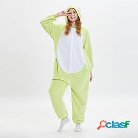 Adults' Kigurumi Pajamas Frog Onesie Pajamas Flannel Fabric