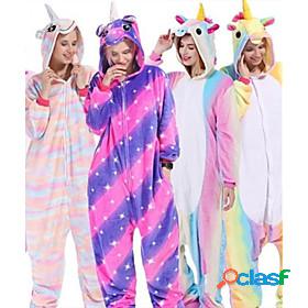 Adults Kigurumi Pajamas Unicorn Pony Onesie Pajamas Flannel