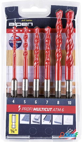 Alpen MultiCut 0000100802100 Acciaio Kit punte multiuso 6